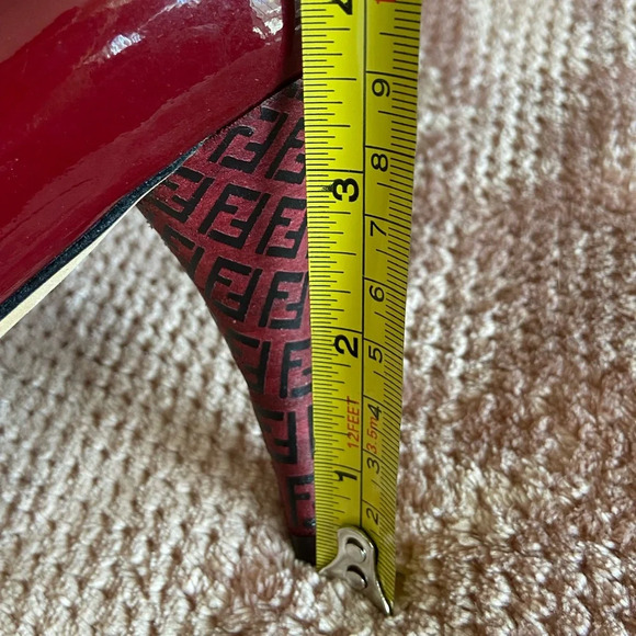 Fendi Burgundy Patent Leather Heels - Picture 15 of 16